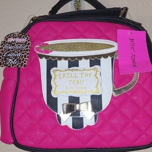 Betsey Johnson Spill The Tea Isulated Lunch Tote